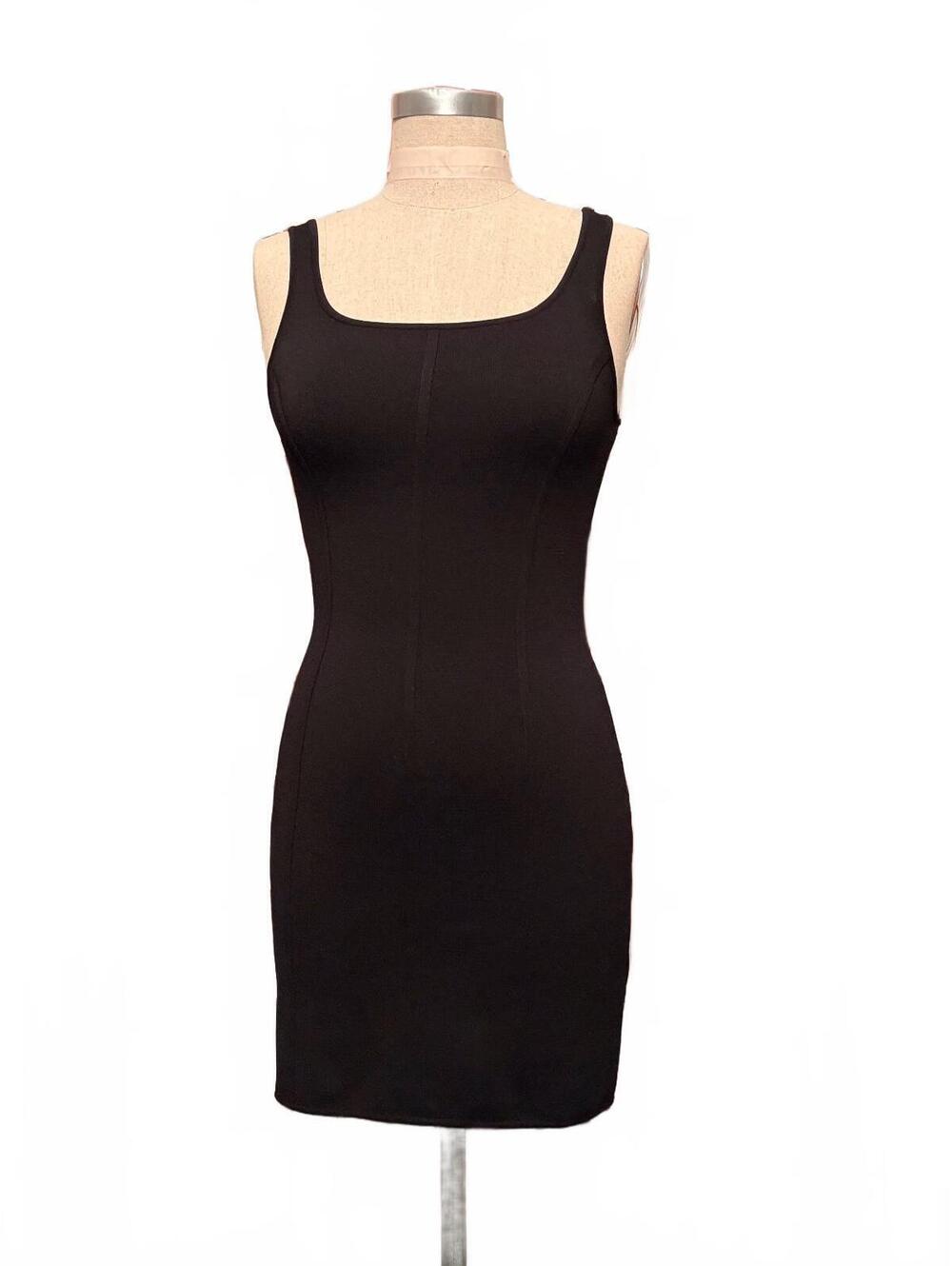 Aritzia Babaton Sculpt Knit Bustier Dress Black M #101269